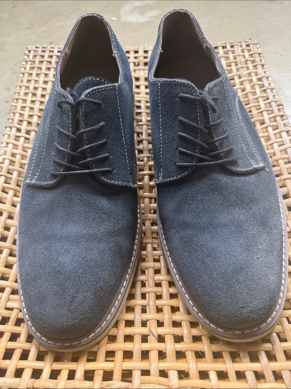 Banana Republic Men's Suede Lace-Up Shoes in Dark Blue